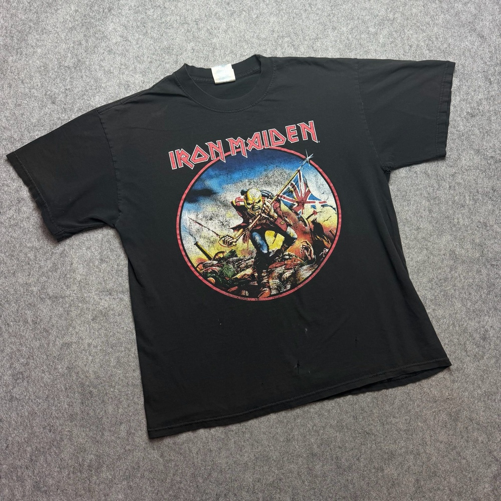 Iron Maiden The Trooper Shirt Mens Large Black Eddie Graphic Tee Metal Band